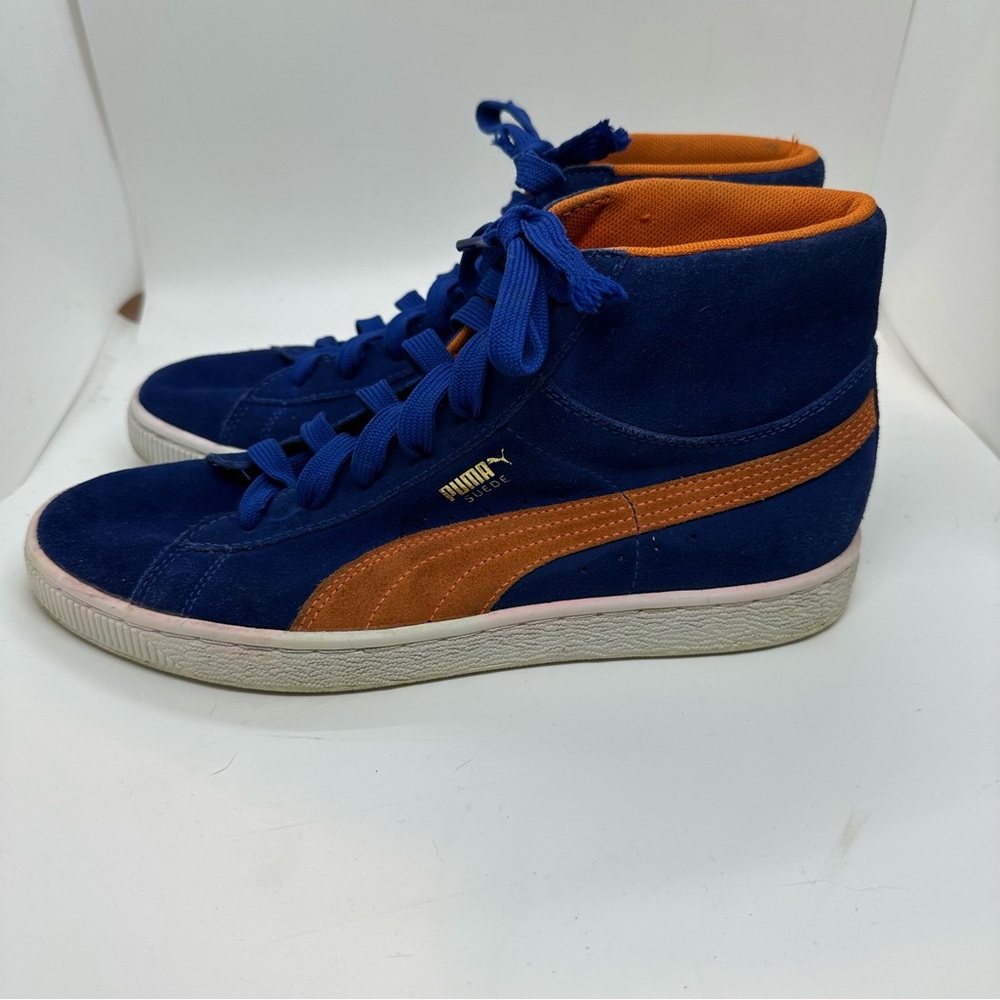 Puma Suede Mid Blue Orange High Top Sneakers Men’s 7